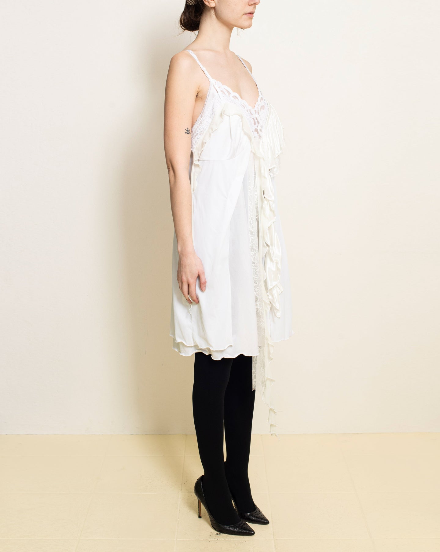 Sentimiento - White + White Midi Angel Dress